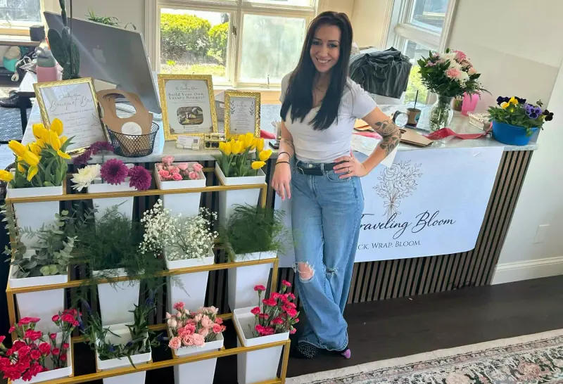 The Traveling Bloom cart set up for an event