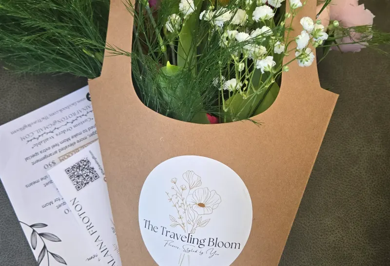 Custom fresh floral gift arrangement